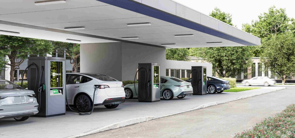 EV cars using Auton public charging stations
